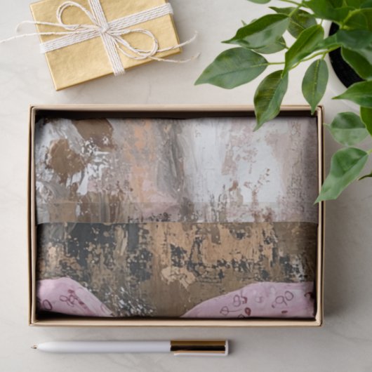 Papier Mousseline Découpage Vache blanche Bandana rose (Cadeau)