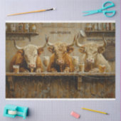 Papier Mousseline Découpage Vaches de scène à barres lunaires à boir (Artisanat)