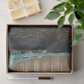 Papier Mousseline Découpage Vaches des hautes terres devant la grang (Cadeau)