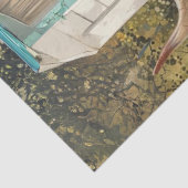 Papier Mousseline Découpage Vaches des hautes terres devant la grang (Détail)