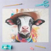 Papier Mousseline Découpage Veau Whimsboy Cowboy Avec Casquette (Artisanat)