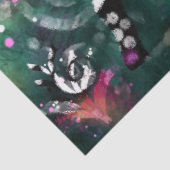 Papier Mousseline Découpage vert Abstrait du Cheval rose (Détail)