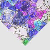 Papier Mousseline Découpage vert violet bleu vitrage (Détail)