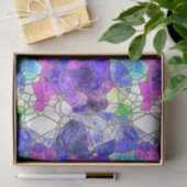 Papier Mousseline Découpage vert violet bleu vitrage (Cadeau)