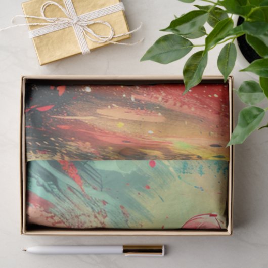 Papier Mousseline Découpage Vibrant Abstrait Jockey & Rider (Cadeau)