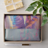 Papier Mousseline Decoupage Vibrant Colored Elephant  (Cadeau)