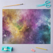 Papier Mousseline Découpage Vibrant couleur violet bleu jaune vert (Artisanat)