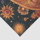 Papier Mousseline Découpage Vibrant Lady Day Dead with Sombrero (Détail)