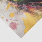 Papier Mousseline Decoupage Vibrant Painting Monkey Abstract  (Détail)