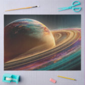 Papier Mousseline Découpage Vibrant Planète Surface Or Purple Turquo (Artisanat)