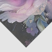 Papier Mousseline Découpage Vibrant violet pivoines roses Digital (Détail)