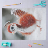 Papier Mousseline Découpage Vibrant Whimsical Fluffy Christmas Bird (Artisanat)