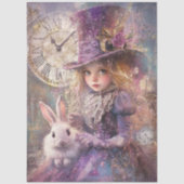 Papier Mousseline Decoupage Victorian Alice Wonderland Theme Artwork (Recto)