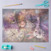 Papier Mousseline Découpage Victorian Alice Wonderland Thème d'art (Artisanat)