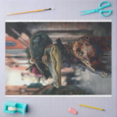 Papier Mousseline Découpage Victorian Lady Gator (Artisanat)