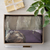 Papier Mousseline Decoupage Victorian Woman Romantic Scene Parasol (Cadeau)