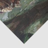 Papier Mousseline Decoupage Victorian Woman Romantic Scene Parasol (Détail)