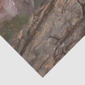 Papier Mousseline Découpage Victorien habillé Renard Derrière l'arbr (Détail)