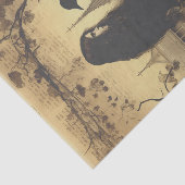 Papier Mousseline Découpage victorienne gothique fille corbeau (Détail)