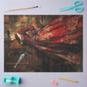 Papier Mousseline Découpage Victorienne habillée Lady Gunslinger (Artisanat)