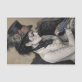 Papier Mousseline Découpage Victorienne Lady Parrot (Recto)