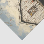 Papier Mousseline Découpage Vieux Blanc Rouge Grange Blanc Rouillé C (Détail)