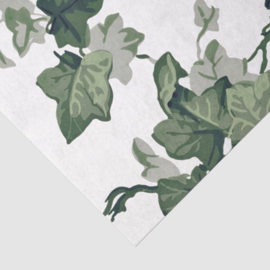 Papier Mousseline Découpage Vignes et Feuilles verts (Détail)