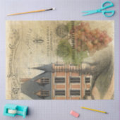Papier Mousseline Découpage Vignoble du Château vintage (Artisanat)