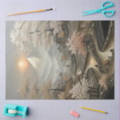 Papier Mousseline Découpage Village chinois Mont Fuji (Artisanat)