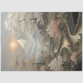 Papier Mousseline Découpage Village chinois Mont Fuji (Recto)