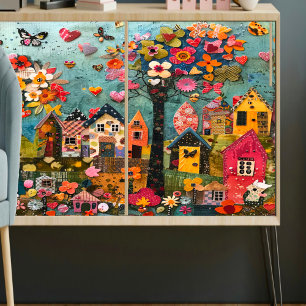 Papier Mousseline Découpage Ville occupée