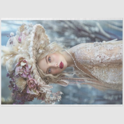 Papier Mousseline Découpage vintage à l'effigie du français (Recto)