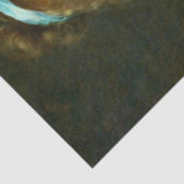 Papier Mousseline Découpage vintage belle dame verte robe (Détail)