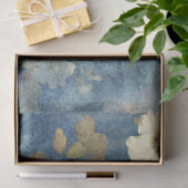 Papier Mousseline Découpage vintage bleu floral (Cadeau)