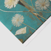 Papier Mousseline Découpage vintage bleu floral (Détail)
