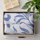 Papier Mousseline Découpage vintage bleu floral (Cadeau)