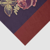 Papier Mousseline Découpage vintage Bourgogne Rose sur mesure (Détail)