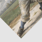 Papier Mousseline Découpage vintage de baseball (Détail)