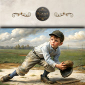 Papier Mousseline Découpage vintage de baseball