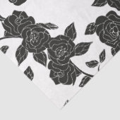 Papier Mousseline Découpage vintage de fleurs noires (Détail)