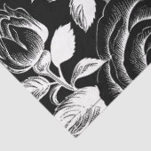 Papier Mousseline Découpage vintage de fleurs noires (Détail)