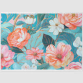 Papier Mousseline Découpage vintage de fleurs rustiques (Recto)