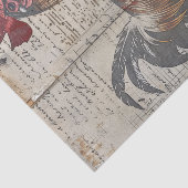 Papier Mousseline Découpage Vintage de poulet de ferme (Détail)