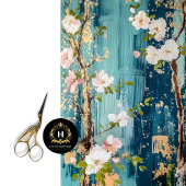 Papier Mousseline Découpage vintage des fleurs de bois