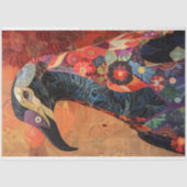 Papier Mousseline Découpage vintage d'oiseaux de texture rustique (Recto)