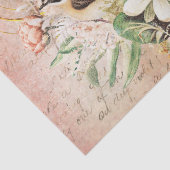 Papier Mousseline Découpage vintage d'oiseaux floraux (Détail)