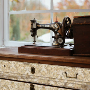 Papier Mousseline Découpage vintage élégant en bois Tan Damask