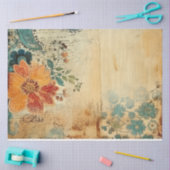 Papier Mousseline Découpage vintage floral (Artisanat)