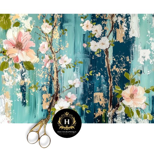 Papier Mousseline Découpage vintage floral