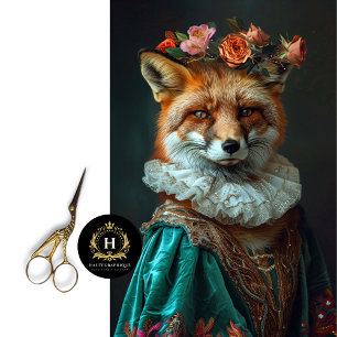 Papier Mousseline Découpage vintage Floral King Fox